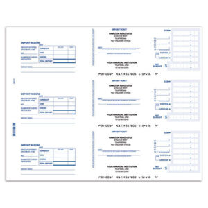 3 Per Page Desk Deposit Tickets